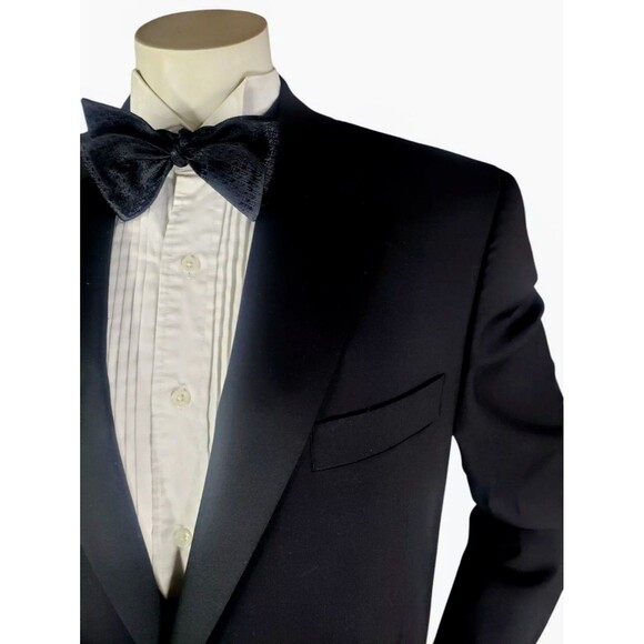 Loro Piana Savile Row 'Oscar' Zelander Mens 2pc Tuxedo Formal Suit 43L W36xL33 - Picture 1 of 16